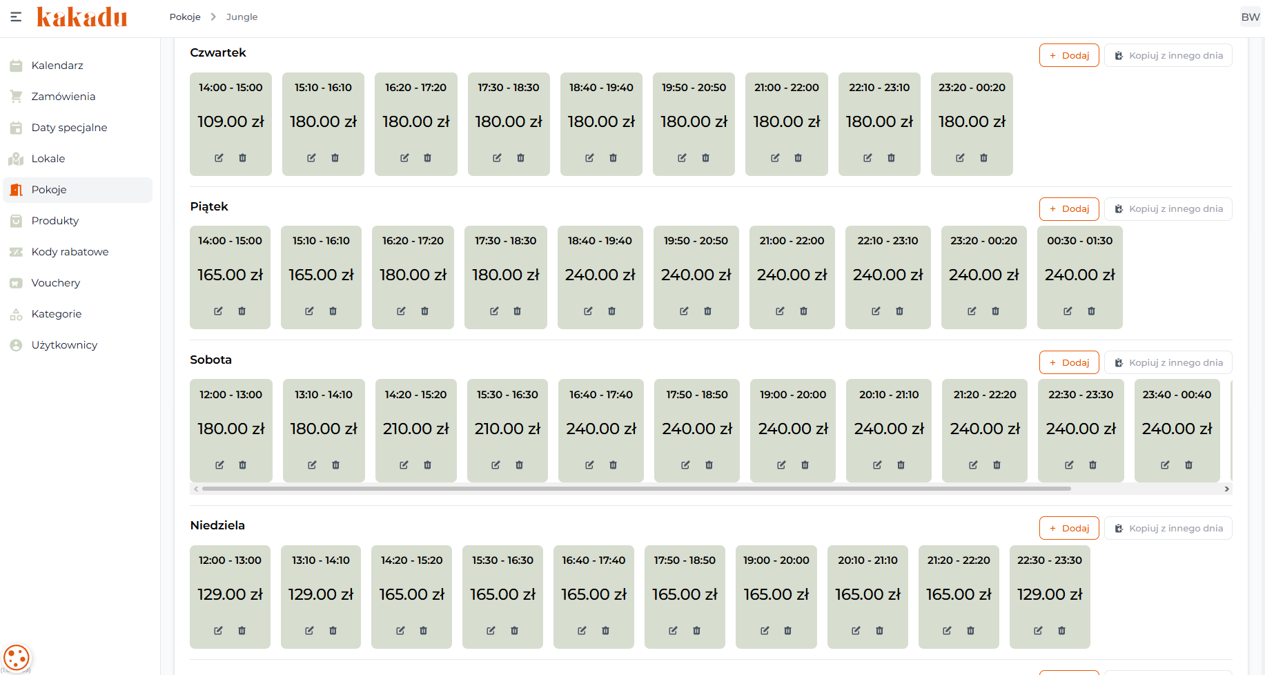 Zarządzanie czasem i cenami